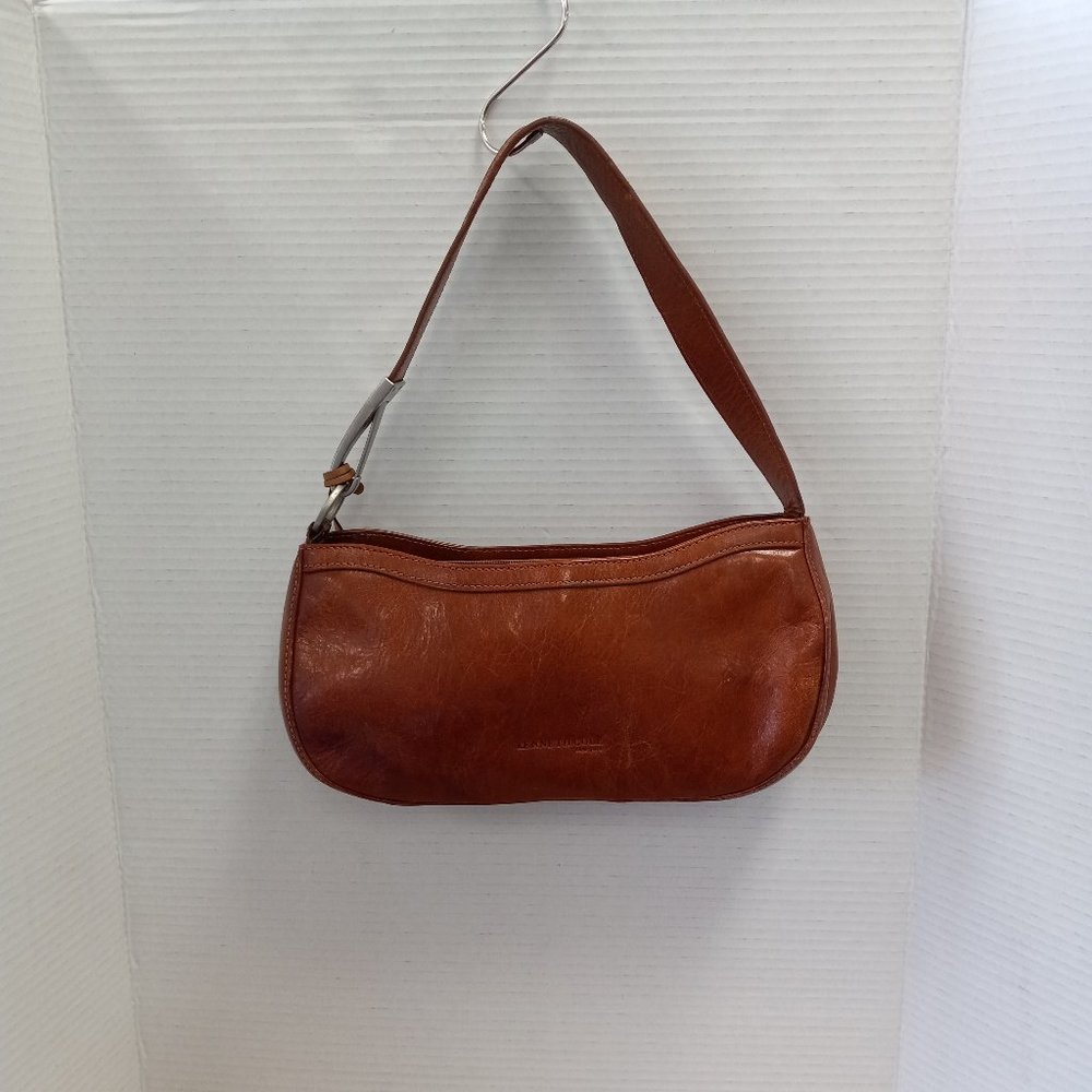 Kenneth Cole Brown Leather Shoulder Bag 3 Compartments